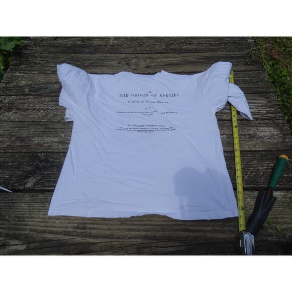 Vtg Charles Darwin LS Galapagos Front Back Graphic T-Shirt XL Science Tee - Picture 7 of 9